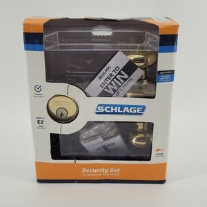 Schlage Keyed Entry Plymouth Bright Brass FB50 V PLY 505 605 Lockset